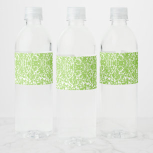 Grunge Limettengrüne Textur Wasserflaschenetikett