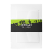 Grunge-Limones grünes schwarzes Bar Mitzvah Einladungsbanderole (Vorderseite Beispiel)