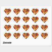 Grunge Lion Flames Herz-Aufkleber (Blatt)