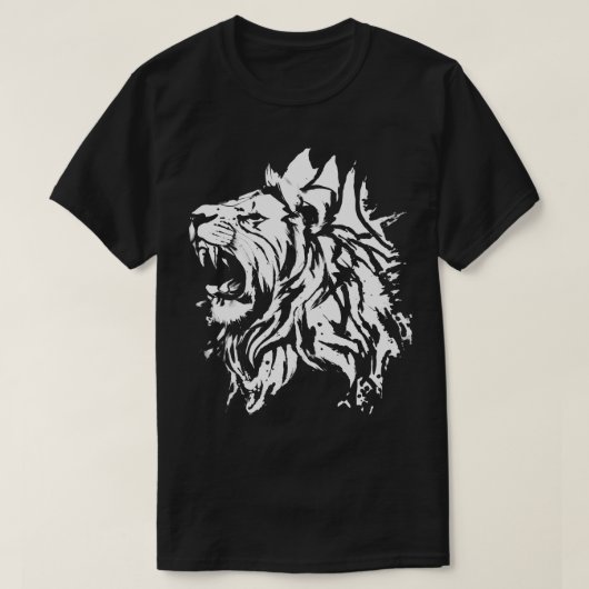 Grunge Lion Head White T-Shirt (Design vorne)
