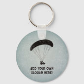 Grunge Look Paraglider, eigene Textfront und Rücks Schlüsselanhänger (Vorderseite)