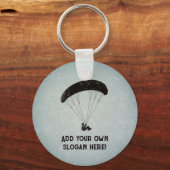 Grunge Look Paraglider, eigene Textfront und Rücks Schlüsselanhänger (Vorderseite)