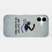 Grunge Look Swimmer - Moderner Metallook - eigener iPhone 16 Hülle (Rückseite (Horizontal))