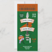 Grunge Love Rock ’n’ Roll Wedding Ticket Einladung (Vorderseite)