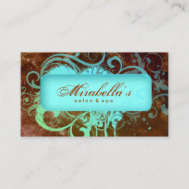 Grunge Loyalty Card Blume Salon Wellness-Center Br Treuekarte