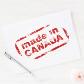 Grunge made in Canada - White Ovaler Aufkleber (Umschlag)