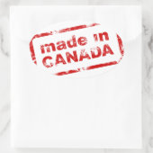 Grunge made in Canada - White Ovaler Aufkleber (Tasche)