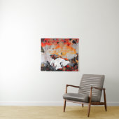 Grunge Malerei für Frauen und Schmetterlinge Wandteppich (Beispiel (Horizontal))