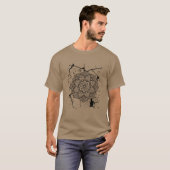 Grunge Mandalases Grau T - Shirt (Vorne ganz)