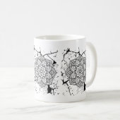 Grunge Mandalases Tasse (VorderseiteRechts)