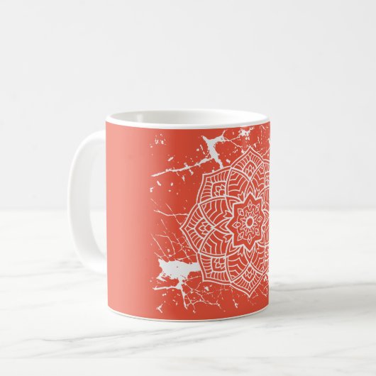 Grunge Mandalases Tasse (Vorderseite Links)
