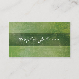 Grunge Marbella Green Trendy Business Card Visitenkarte