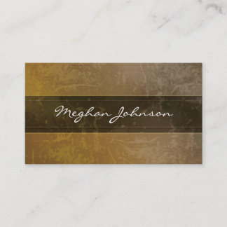 Grunge Marbella Sepia Trendy Business Card Visitenkarte