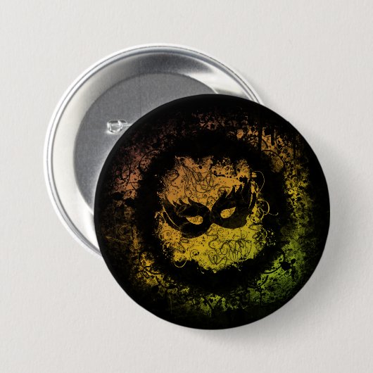 Grunge Mardi Gras Button (Vorne & Hinten)