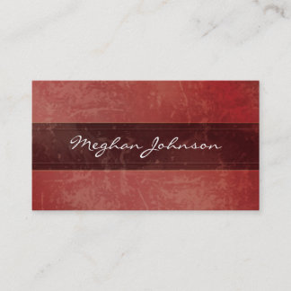 Grunge Marmor Red Trendy Business Card Visitenkarte