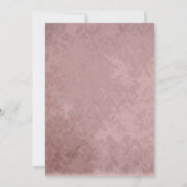 Grunge Maroon Damask Einladung zur Hochzeit (Rückseite)