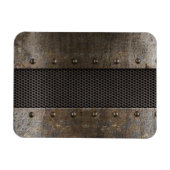 Grunge metal background magnet (Horizontal)