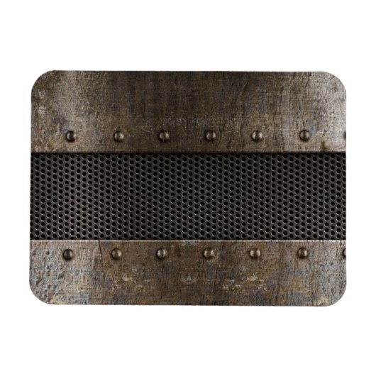 Grunge-Metal-Hintergrund Magnet (Horizontal)