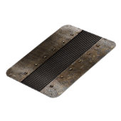 Grunge-Metal-Hintergrund Magnet (Linke Seite)