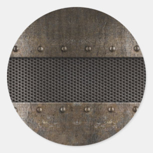 Grunge-Metal-Hintergrund Runder Aufkleber