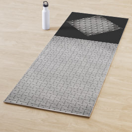 Grunge Metal Industrial Plate Style Yogamatte