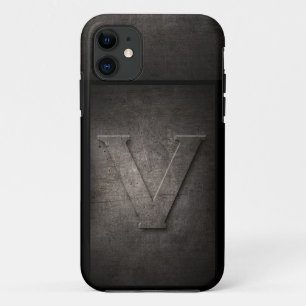 Grunge Metal Monogram iPhone Case