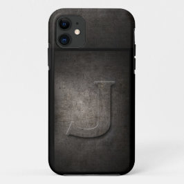 Grunge Metal Monogram iPhone Case