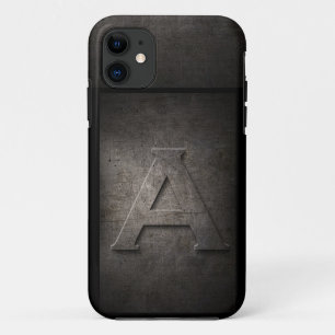 Grunge-Metal-Monogramm für ihn iPhone-Hülle Case-Mate iPhone Hülle