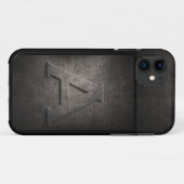 Grunge-Metal-Monogramm für ihn iPhone-Hülle Case-Mate iPhone Hülle (Rückseite (Horizontal))