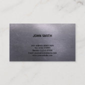 Grunge-Metal-Visitenkarte für Designer Visitenkarte (Rückseite)