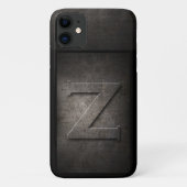 Grunge Metal Z Monogram Iphone Case (Rückseite)