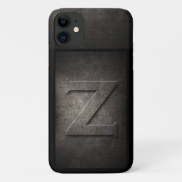 Grunge Metal Z Monogram Iphone Case