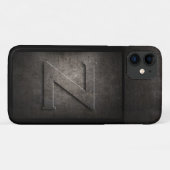 Grunge Metal Z Monogram Iphone Case (Rückseite (Horizontal))