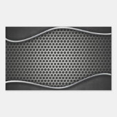 Grunge-Metallaufkleber Rechteckiger Aufkleber (Vorderseite)