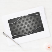 Grunge-Metallaufkleber Rechteckiger Aufkleber (Umschlag)