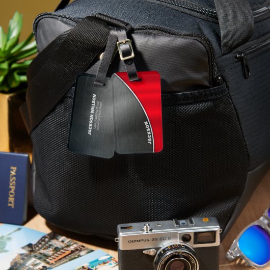 Grunge Metallic Backgrounds Gepäckanhänger (Vorderseite & Rückseite)