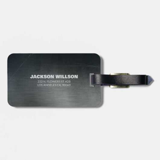 Grunge Metallic Backgrounds Gepäckanhänger (Rückseite horizontal)