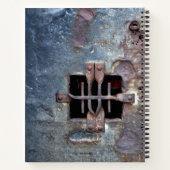 Grunge Metallic Secret Heart Diary Notebook Notizbuch (Rückseite)