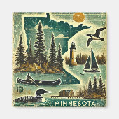 Grunge Minnesota Magnet (Vorne)