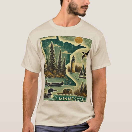 Grunge Minnesota T-Shirt (Vorderseite)