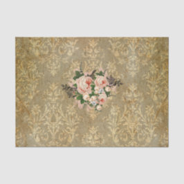 Grunge, mit Blumen, Vintag, Damast, viktorianisch, Seidenpapier