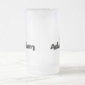 Grunge Mit Monogramm Mattglas Bierglas (Mittel)