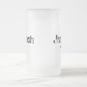 Grunge Mit Monogramm Mattglas Bierglas (Mittel)