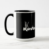 Grunge mit Monogramm Tasse (Links)