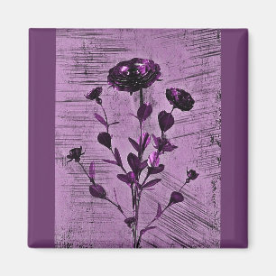 Grunge-mittelalterliche Blumen-Kunst Magnet
