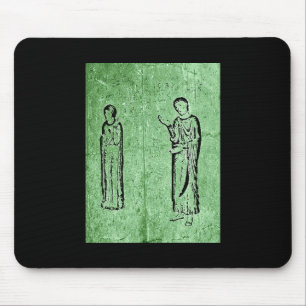 Grunge Mittelalterliche Statuen Mousepad