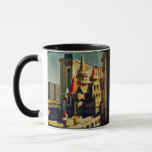 Grunge Mittelalterliches Schloss Tasse (Links)