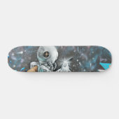 Grunge Modern Space Astronaut Street Art Skateboard (Horizontal)