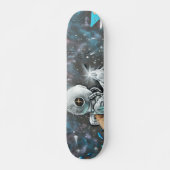 Grunge Modern Space Astronaut Street Art Skateboard (Vorne)