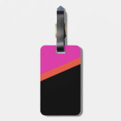 Grunge Monogram Black Pink Gepäckanhänger (Rückseite vertikal)